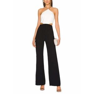 Amanda Uprichard Ivory & Black Tyler Jumpsuit